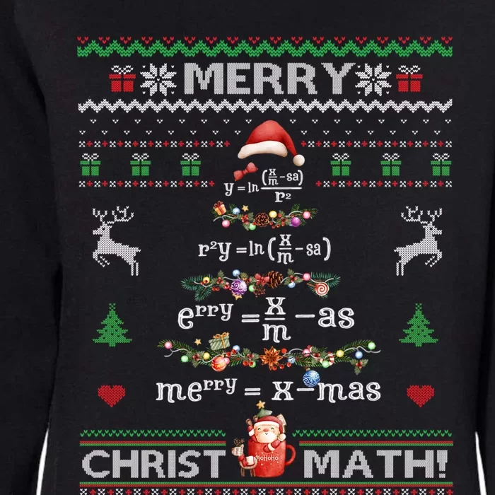 Merry Christmath Math Christmas Tree Ugly Sweater Teacher Gift Womens California Wash Sweatshirt