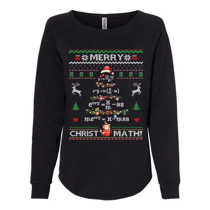 Merry Christmath Math Christmas Tree Ugly Sweater Teacher Gift Womens California Wash Sweatshirt