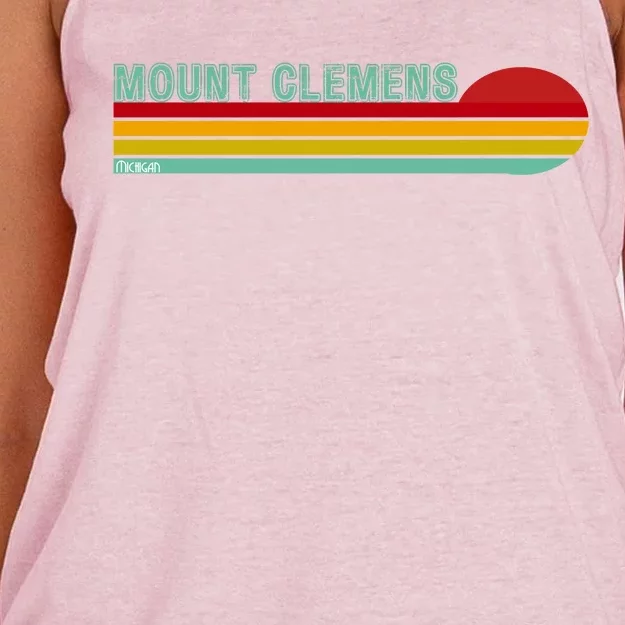 Mount Clemens Michigan Women's Knotted Racerback Tank