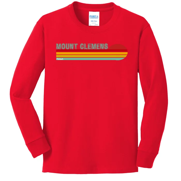 Mount Clemens Michigan Kids Long Sleeve Shirt