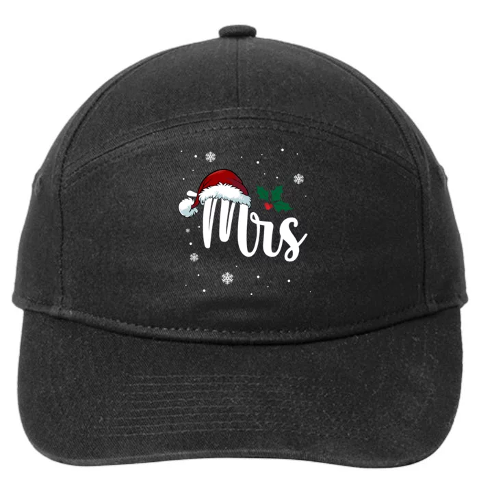 Mrs. Claus Matching Family Christmas 7-Panel Snapback Hat