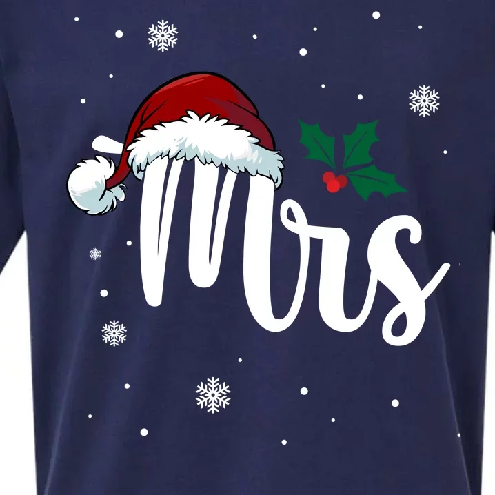 Mrs. Claus Matching Family Christmas Sueded Cloud Jersey T-Shirt