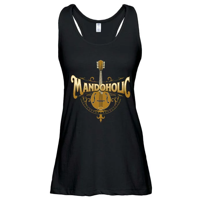 Mandaholic Country Music Mandolin Musical Player Musicians Ladies Essential Flowy Tank