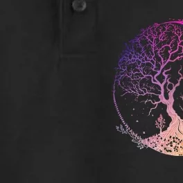 Mandala Crescent Moon Tree Of Life Phases For Women & Ns Dry Zone Grid Performance Polo