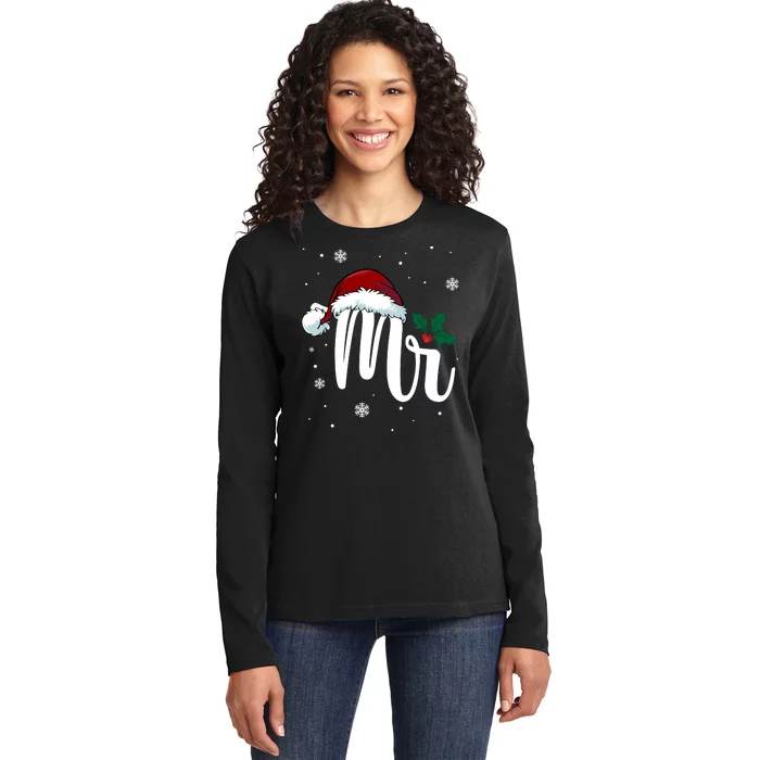 Mr. Claus Matching Family Christmas Ladies Long Sleeve Shirt