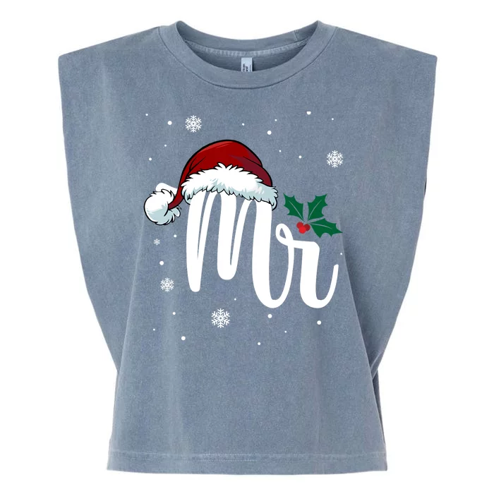 Mr. Claus Matching Family Christmas Garment-Dyed Women's Muscle Tee