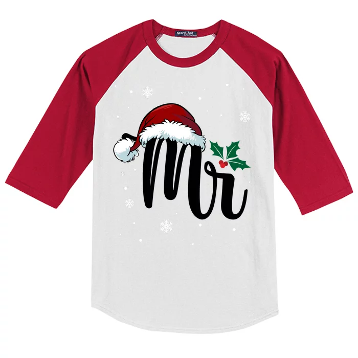 Mr. Claus Matching Family Christmas Kids Colorblock Raglan Jersey