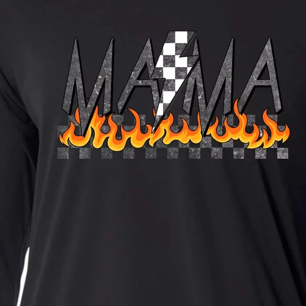 Mama Checkered Mom Rocker Mother's Day Cooling Performance Long Sleeve Crew