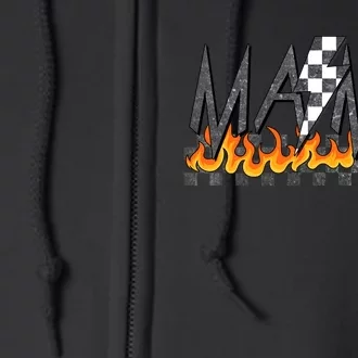 Mama Checkered Mom Rocker Mother's Day Full Zip Hoodie