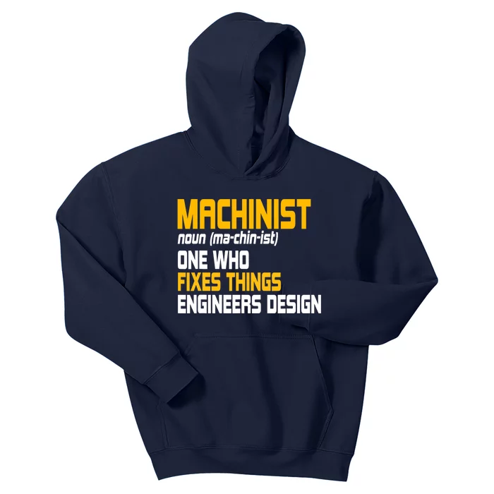 Machinist CNC Machine Tools Profession Machinery Operator Kids Hoodie