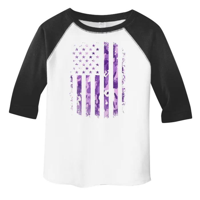 Military Child Month Usa Flag Distressed Military Toddler Fine Jersey T-Shirt