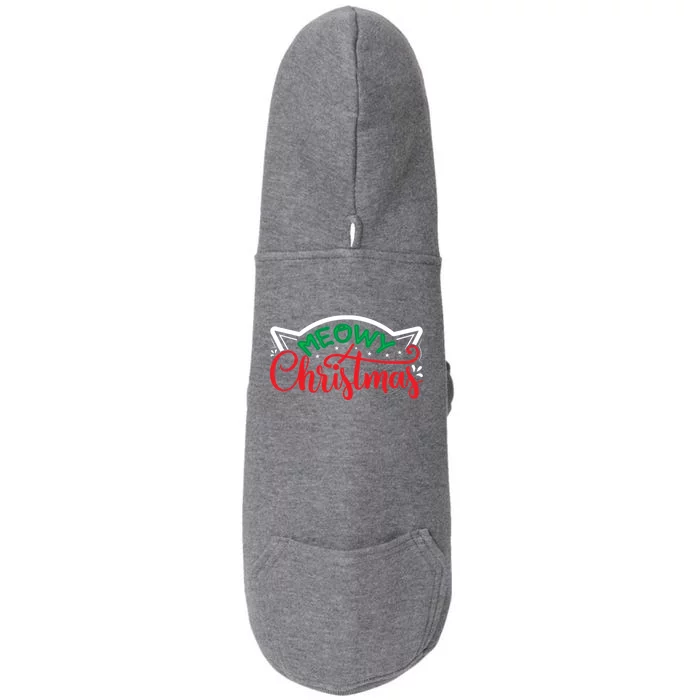 Meowy Christmas Doggie 3-End Fleece Hoodie