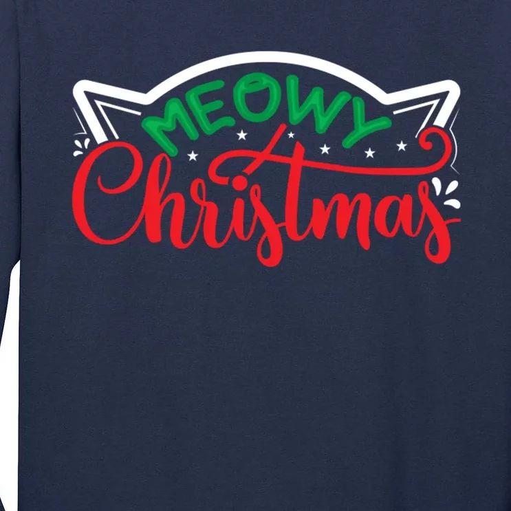 Meowy Christmas Tall Long Sleeve T-Shirt