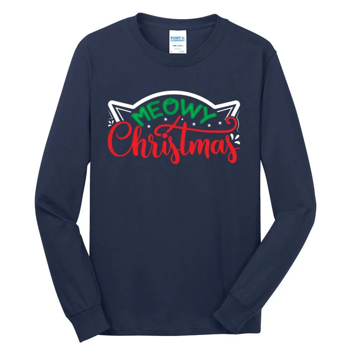 Meowy Christmas Tall Long Sleeve T-Shirt