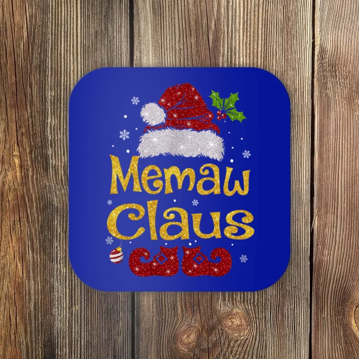 Memaw Claus Meaningful Gift Christmas Pajama Family Matching Xmas Gift Coaster