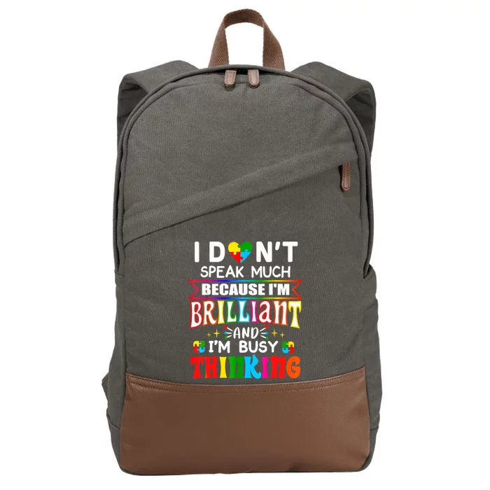 My Child May Be Non Verbal I May Be Nonverbal Autism Mom Cotton Canvas Backpack