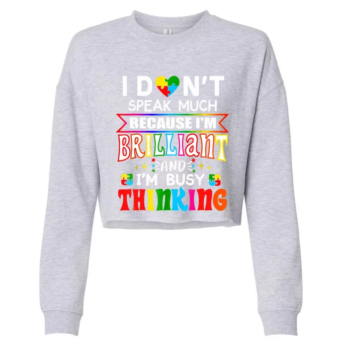 My Child May Be Non Verbal I May Be Nonverbal Autism Mom Cropped Pullover Crew