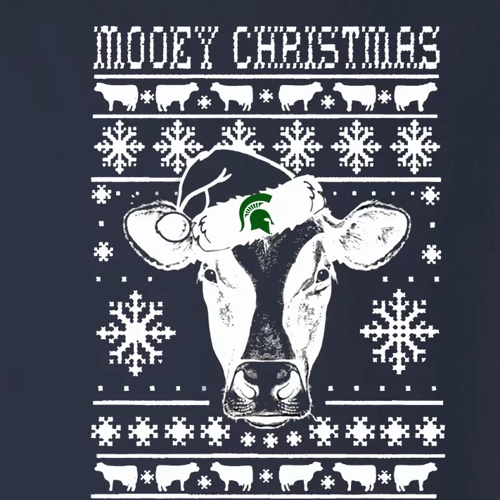 Mooey Christmas Michigan State Farmer Ugle Animals Cow Toddler Long Sleeve Shirt