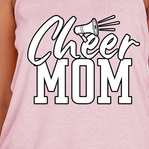 Megaphone Cheer Mom Gift Women's Knotted Racerback Tank