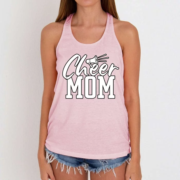 Megaphone Cheer Mom Gift Women's Knotted Racerback Tank