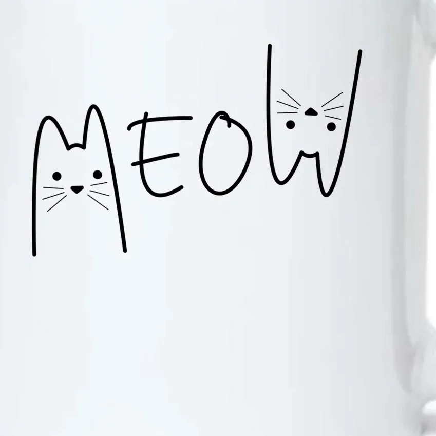 Meow Cagift Meow Kitty Funny Cats Mom And Cat Dad Meaningful Gift Black Color Changing Mug