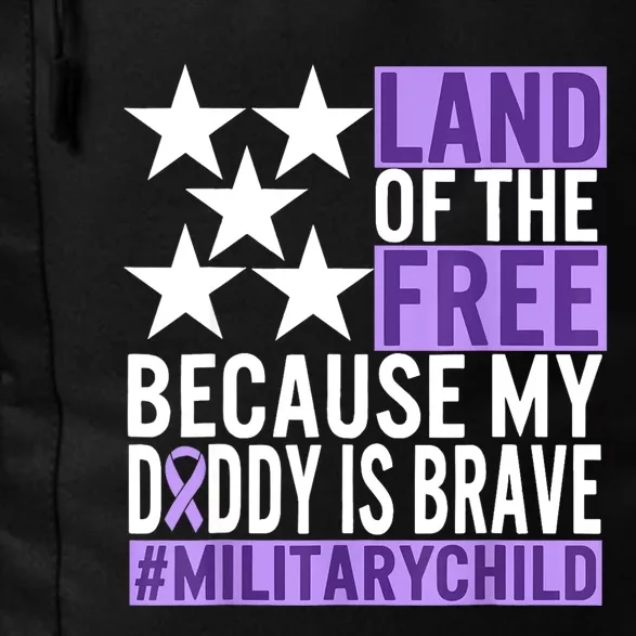 Military Child Month Purple Up Land Of The Free Daddy Brave Daily Commute Backpack