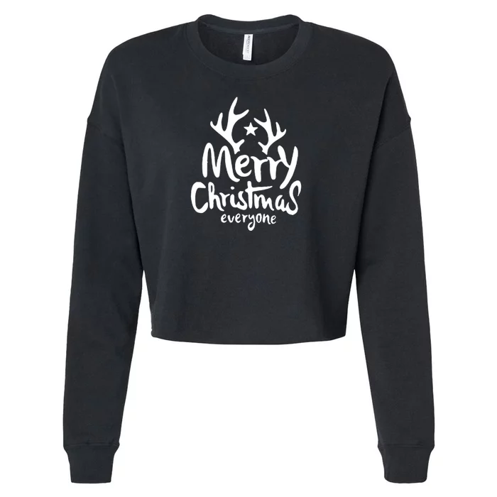 Merry Christmas Cropped Pullover Crew