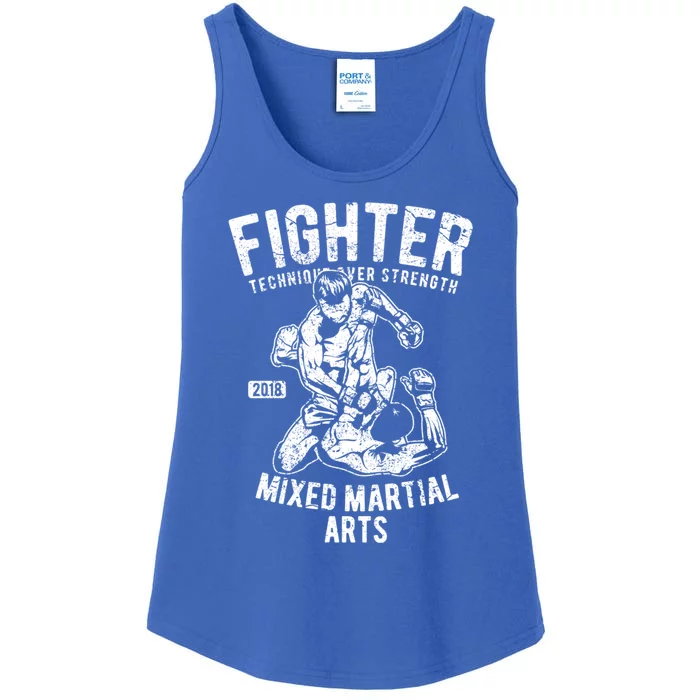 Mma Clothes Mixed Martial Arts Merchandise Distressed Mma Gift Ladies Essential Tank