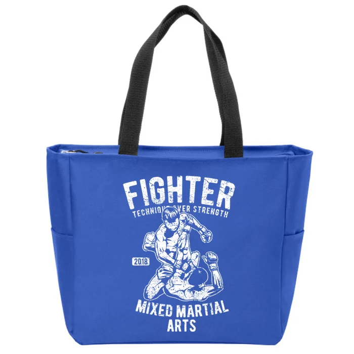 Mma Clothes Mixed Martial Arts Merchandise Distressed Mma Gift Zip Tote Bag