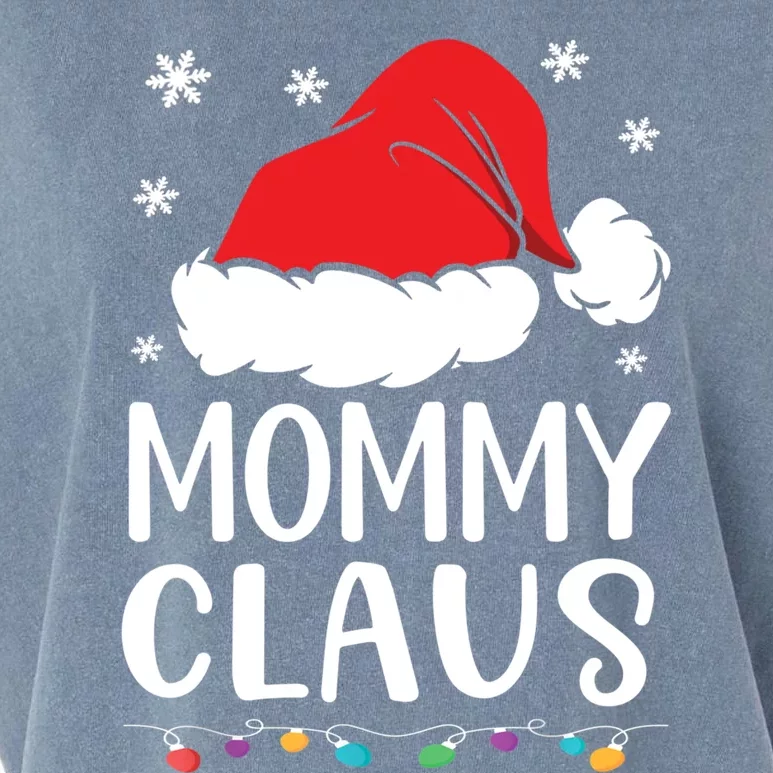 Mommy Claus Meaningful Gift Family Matching Mommy Claus Pajama Great Gift Garment-Dyed Women's Muscle Tee