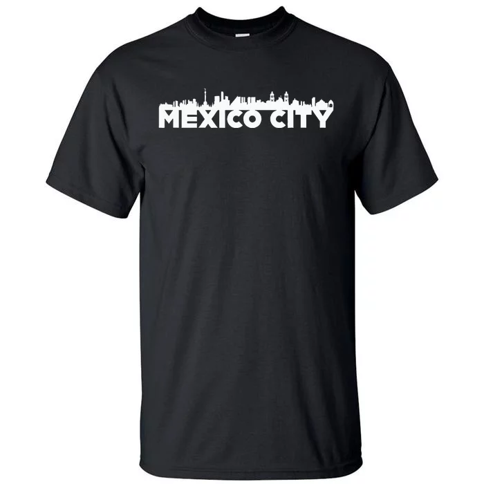 Mexico City Mexico City Skyline Silhouette Outline Sketch Tall T-Shirt