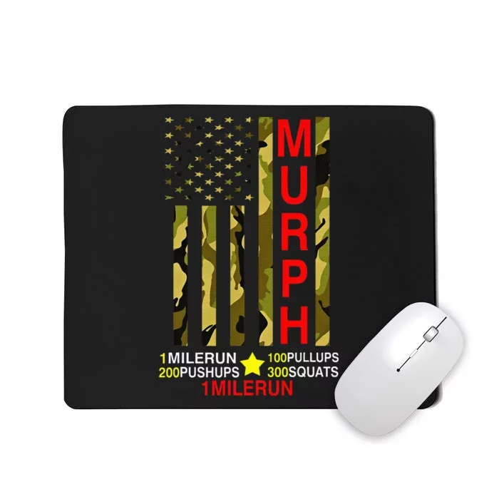 Murph Challenge Memorial Day Workout Wod Camo Mousepad