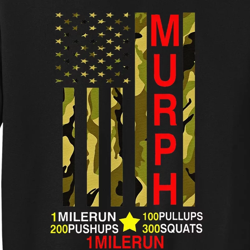 Murph Challenge Memorial Day Workout Wod Camo Tall Sweatshirt