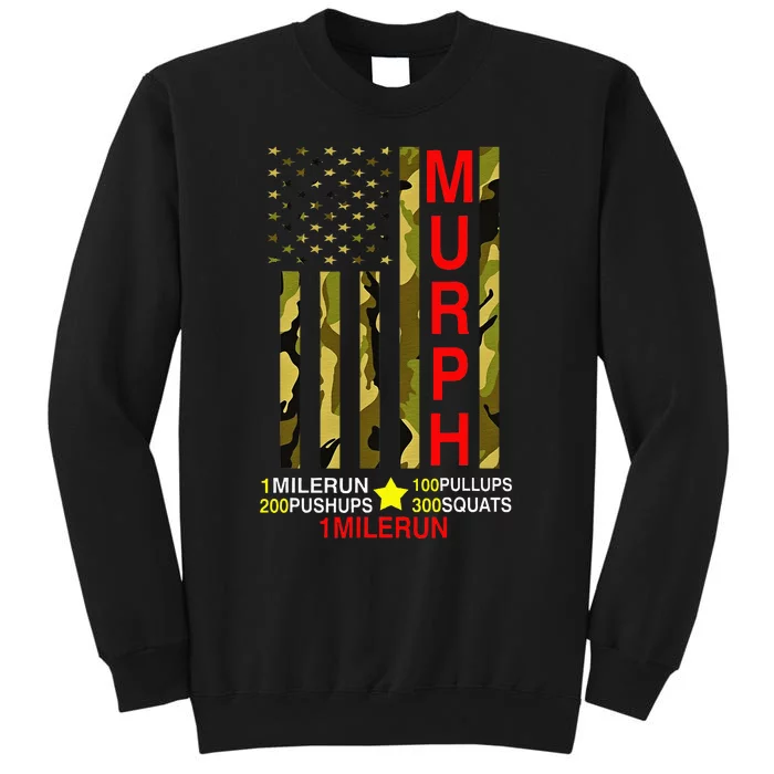 Murph Challenge Memorial Day Workout Wod Camo Tall Sweatshirt