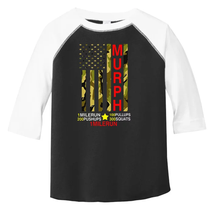 Murph Challenge Memorial Day Workout Wod Camo Toddler Fine Jersey T-Shirt