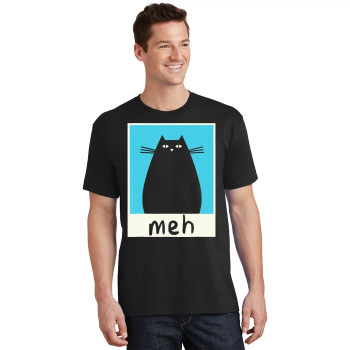 Meh Cat Meow Kitty Cat Lover Japanese Cat Kawaii Anime T-Shirt