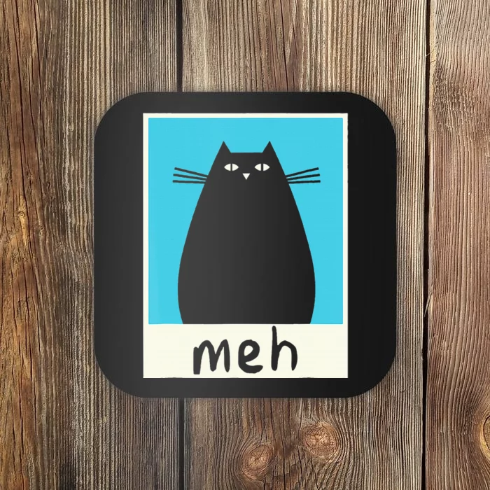 Meh Cat Meow Kitty Cat Lover Japanese Cat Kawaii Anime Coaster