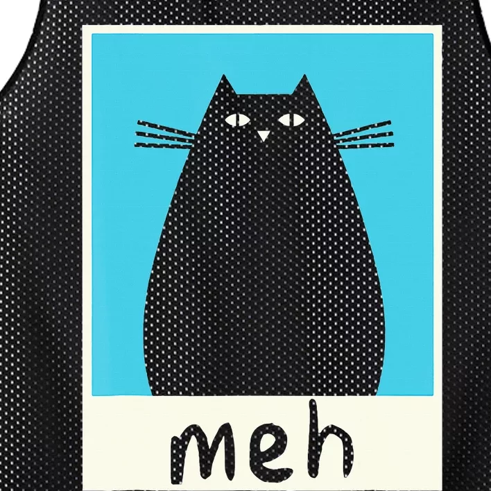 Meh Cat Meow Kitty Cat Lover Japanese Cat Kawaii Anime Mesh Reversible Basketball Jersey Tank