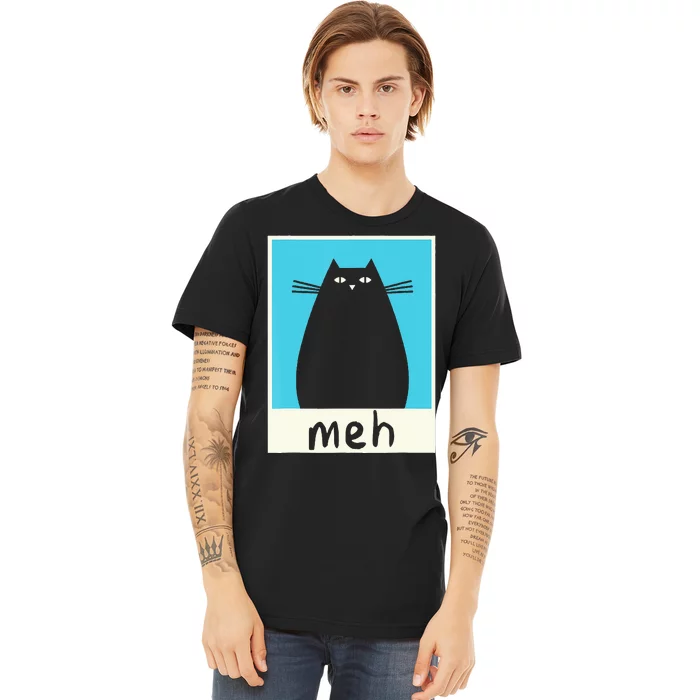 Meh Cat Meow Kitty Cat Lover Japanese Cat Kawaii Anime Premium T-Shirt