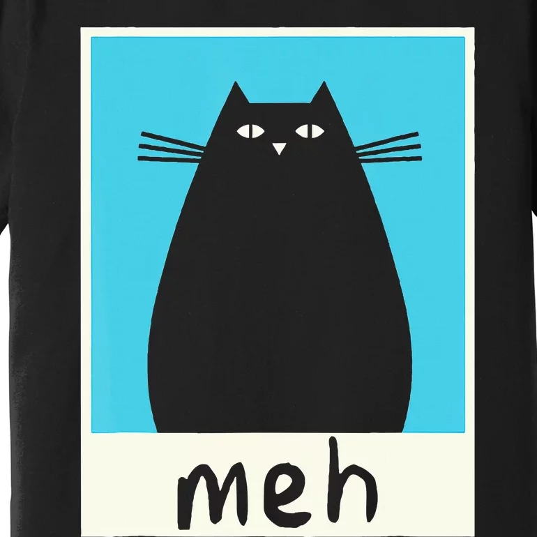 Meh Cat Meow Kitty Cat Lover Japanese Cat Kawaii Anime Premium T-Shirt