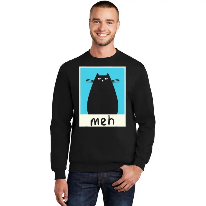 Meh Cat Meow Kitty Cat Lover Japanese Cat Kawaii Anime Tall Sweatshirt