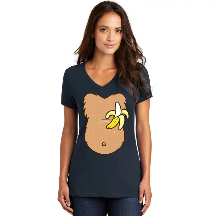 Monkey Costume MONKEY Halloween Costume Women's V-Neck T-Shirt