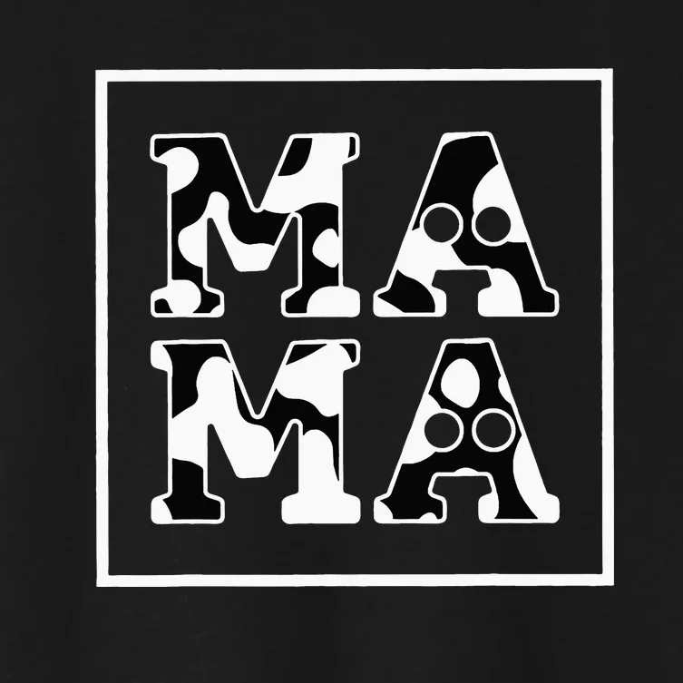 Mama Cow Mama Birthday Family Matching Mother's Day Women's Crop Top Tee