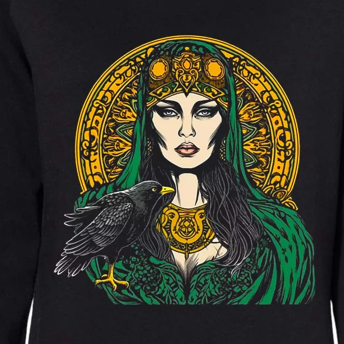 Morrigan Celtic Mythology Irish Goddess Of Death Womens California Wash Sweatshirt