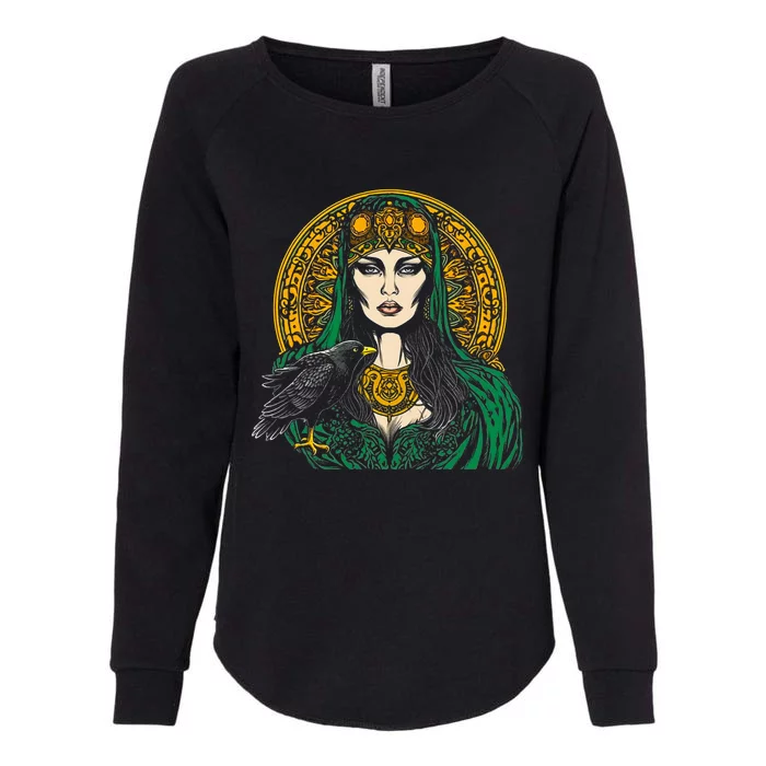 Morrigan Celtic Mythology Irish Goddess Of Death Womens California Wash Sweatshirt