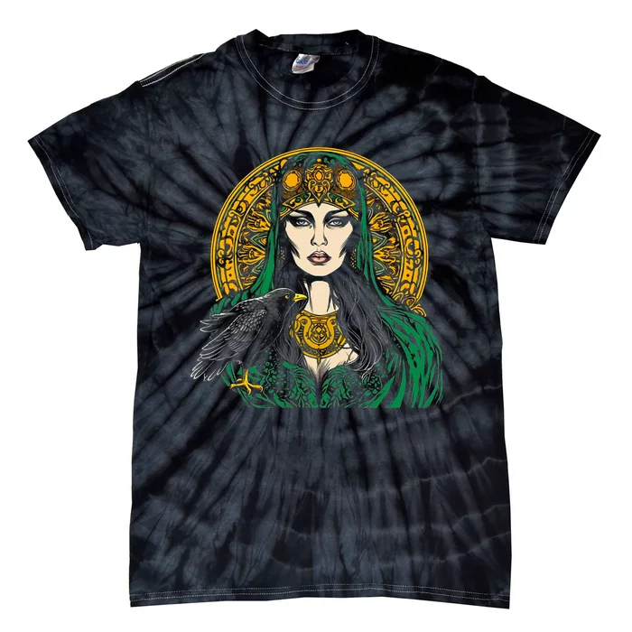 Morrigan Celtic Mythology Irish Goddess Of Death Tie-Dye T-Shirt