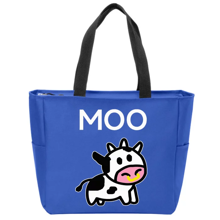 Moo Cow Zip Tote Bag