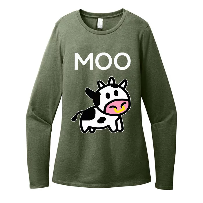 Moo Cow Womens CVC Long Sleeve Shirt