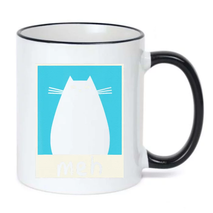 Meh Cat Meow Kitty Cat Lover Japanese Cat Kawaii Anime Black Color Changing Mug