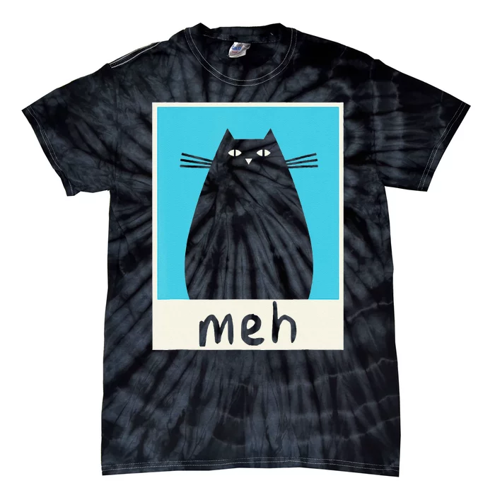 Meh Cat Meow Kitty Cat Lover Japanese Cat Kawaii Anime Tie-Dye T-Shirt